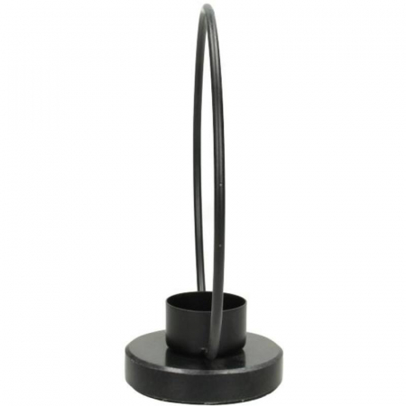 Suport de lumânare, negru, 20x8x18cm - HOLD BK [2]
