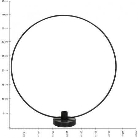 Suport de lumânare, negru, 40x8x38cm - HOLD BK 40 [7]