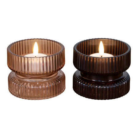 Accesorii decorative - Suport de lumânare, set de 2 - TEA BLOCK