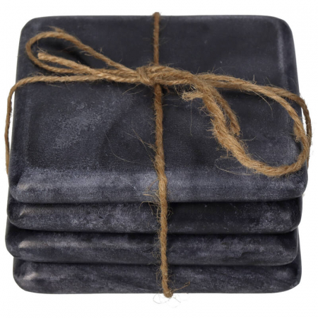 Accesorii pentru servire - Suport de pahar, negru,10x10x4cm - COASTER BK