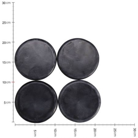 Suport de pahare negru, rotund, 10x10x4cm - COASTER O [3]