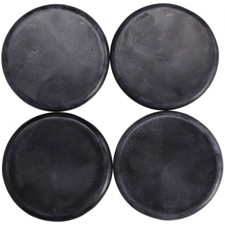 Suport de pahare negru, rotund, 10x10x4cm - COASTER O [1]
