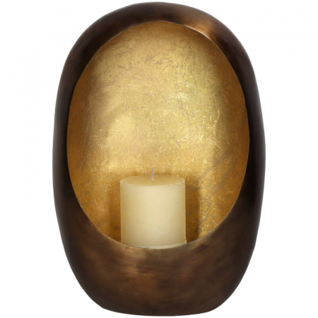 Accesorii decorative - Suport lumânare, auriu, 30x10x22cm - SHELL 30