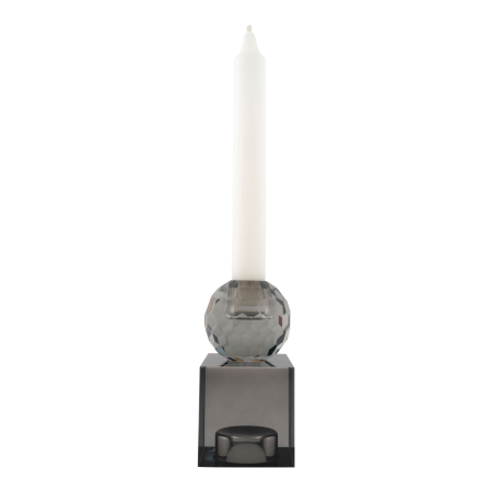 Accesorii decorative - Suport pentru lumânări, fumuriu - SMOKE