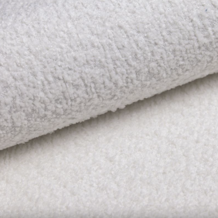 Taburet tapițat integral boucle alb 100x100xh44cm - SOUL POUF [3]