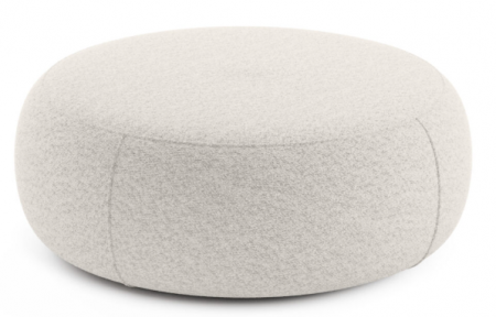 Taburet tapițat integral boucle alb 100x100xh44cm - SOUL POUF [1]
