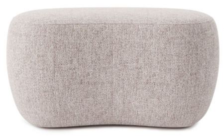 Taburet tapițat integral, grej, 95x54xh45cm - LAYA
