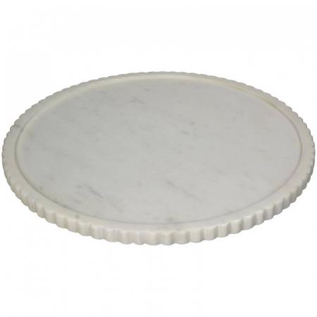 Accesorii pentru servire - Taviță de marmură, alba, 30.5x30.5x1.5cm - MARBLE
