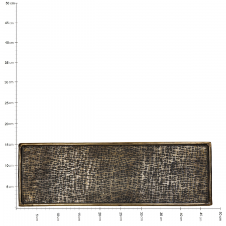 Taviță pentru service, metal auriu, 1x16x48cm - PLATE [3]