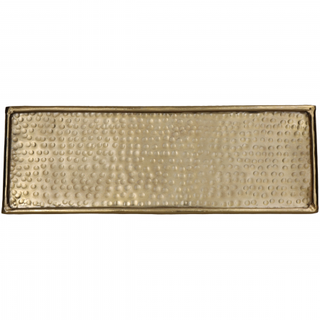 Accesorii decorative - Taviță pentru service, metal auriu, 1x16x48cm - PLATE