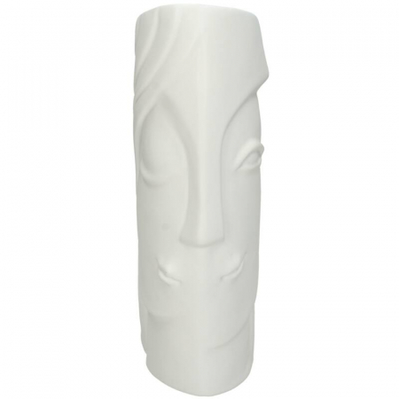 Accesorii decorative - Vază ceramică, 13x9x26 cm -  WHITE