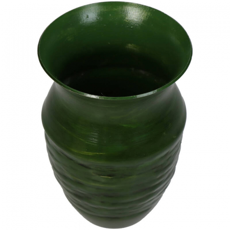Vază din aluminiu, verde închis, 8x8x12cm - URBAN [2]