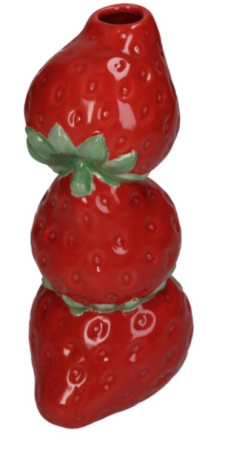 Promotii - Vază din ceramică, 9x8x18cm -  STRAWBERRIES RED