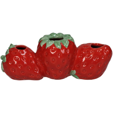 Promotii - Vază din ceramică, 21x9x9cm -  STRAWBERRIES