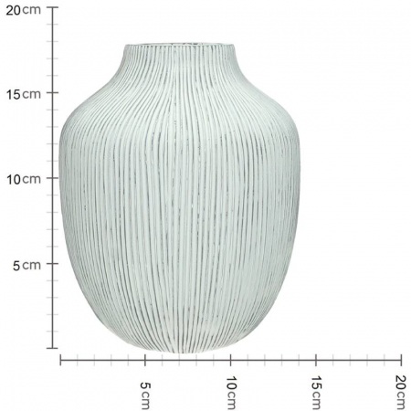Vază din polirășină, albă, 16x16x18cm - WHITE [1]
