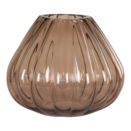 Vază din sticlă maronie, Ø20x16 cm - BOWL [1]