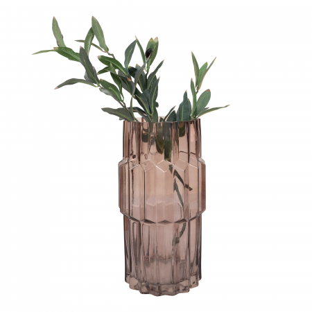 Accesorii decorative - Vază din sticlă purpurie, Ø14,5x26 cm - PURE
