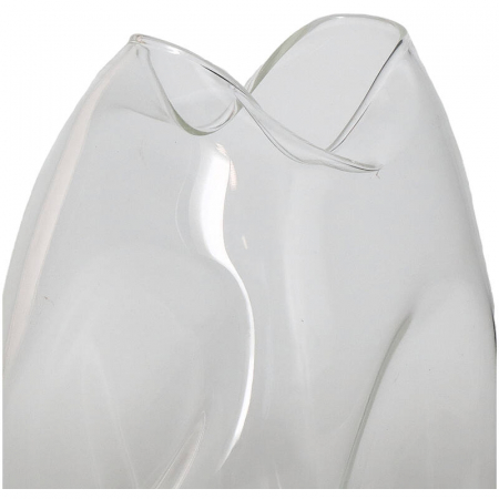 Vază din sticlă, transparentă, 18x10x10cm - WAVE [1]