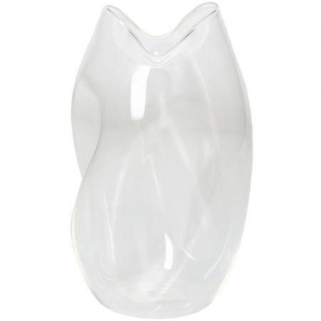 Ghivece si jardiniere - Vază din sticlă, transparentă, 18x10x10cm - WAVE