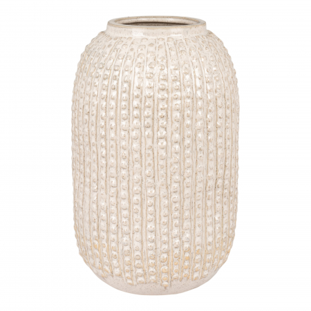Accesorii decorative - Vază rotundă din ceramică, bej, Ø16x25,5 cm - CIRCLE