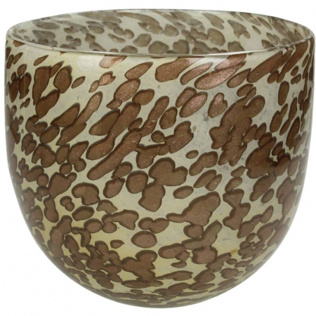 Ghivece si jardiniere - Vază  tip bol, sticlă,culoare chihlimbar 18x18x18cm -  AMBER