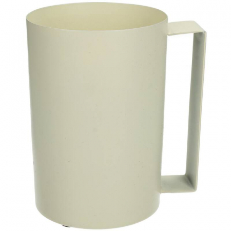 Vază tip industrial, metalica, ivoire, 15x10x13cm - CUP 15