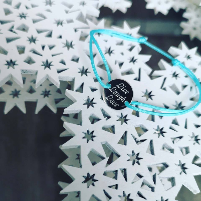 Bratara argint 925 gravata Live Laugh Love [2]