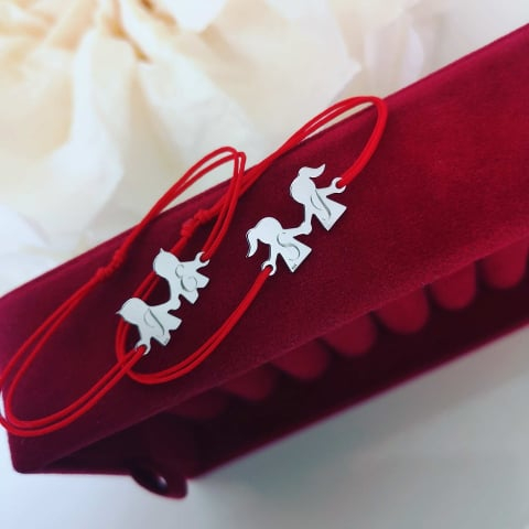 Bratara argint personalizata 2 frati / prieteni [2]