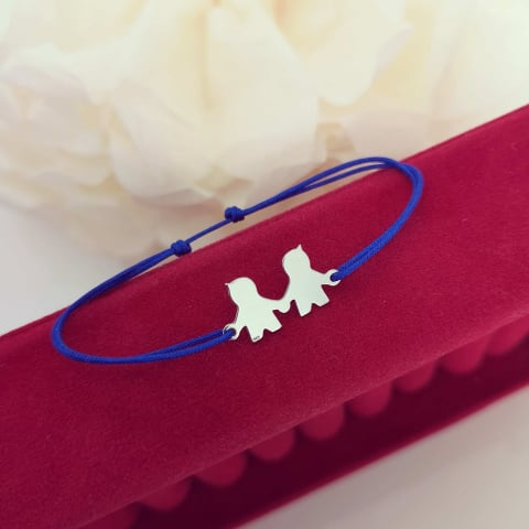 Bratara argint personalizata 2 frati / prieteni [4]