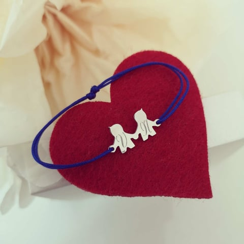 Bratara argint personalizata 2 frati / prieteni [1]