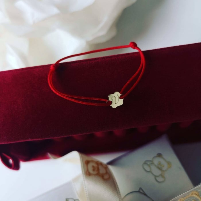 Bratara bebe cu aur 14K si initiala personalizata [2]