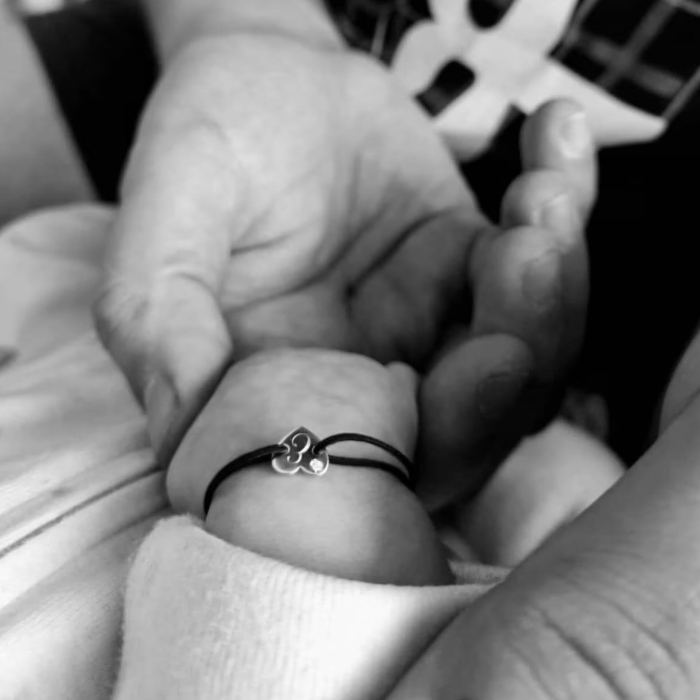 Bratara bebe si copii cu diamant natural si inima din Aur 14K [2]
