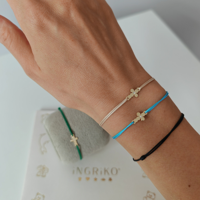 Bratara cruciulita cu diamant aur 14K [2]