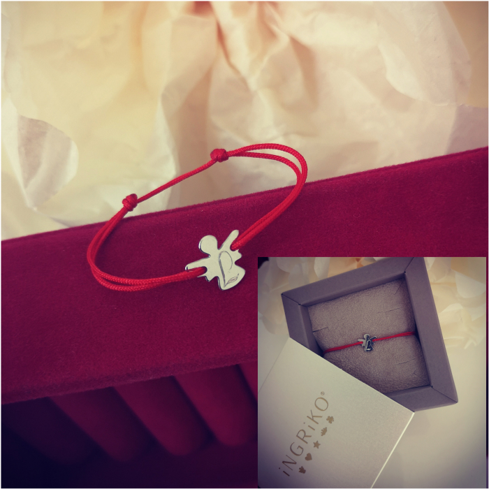 Bratara cu initiala gravata pe ingeras argint 925 [2]