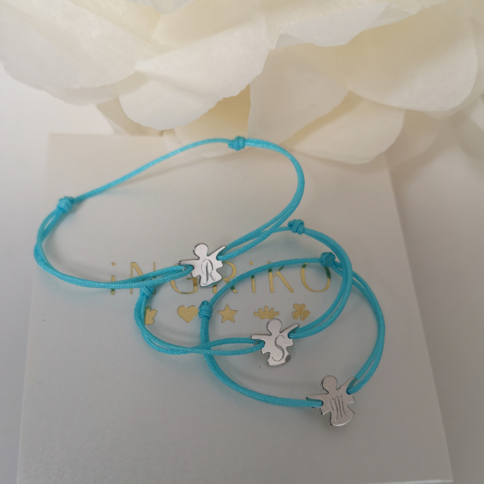 Bratara cu initiala gravata pe ingeras argint 925 [5]