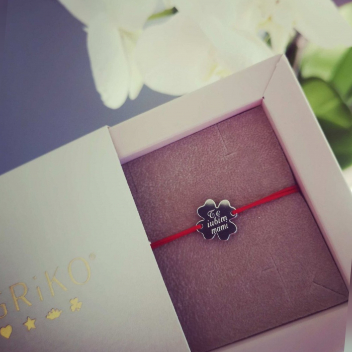 Bratara cu trifoi din argint 925 rodiat [4]