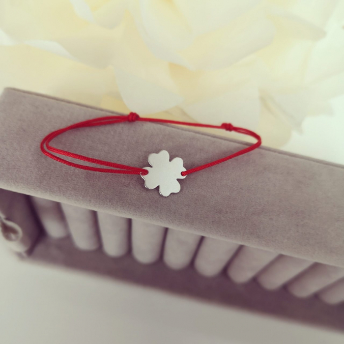 Bratara cu trifoi din argint 925 rodiat [6]