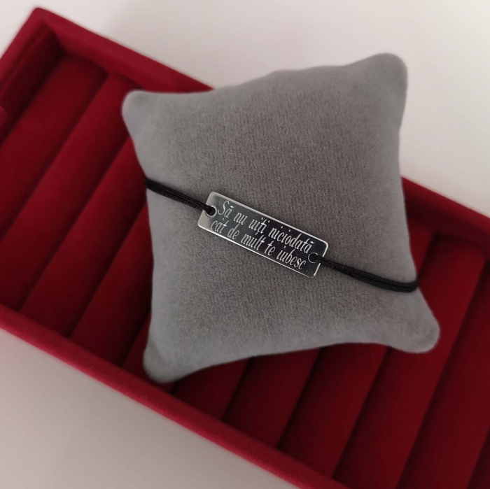 Bratara gravata argint Sa nu uiti niciodata cat de mult te iubesc [2]