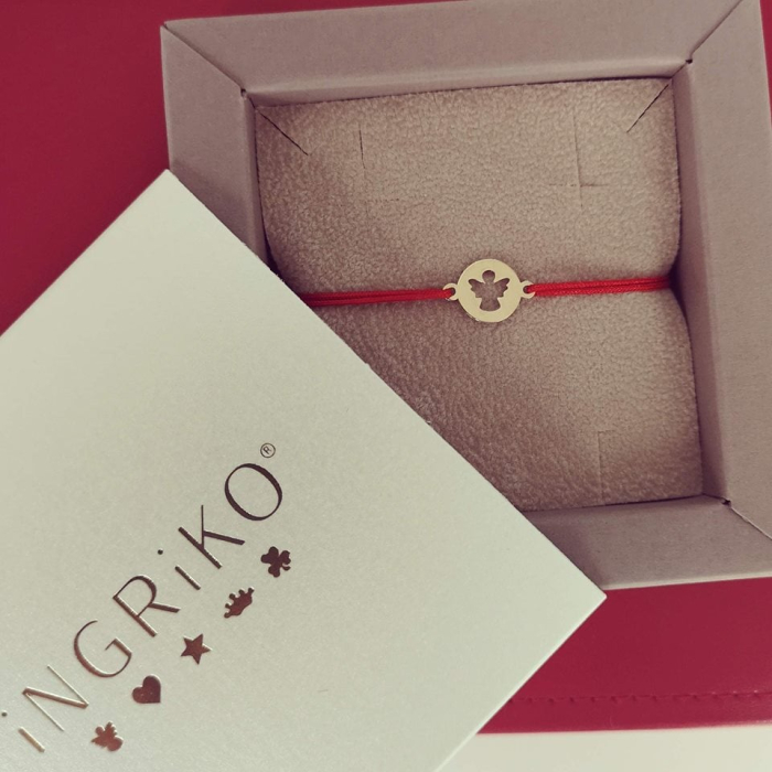 Bratara ingeras aur 14K copii snur reglabil [6]
