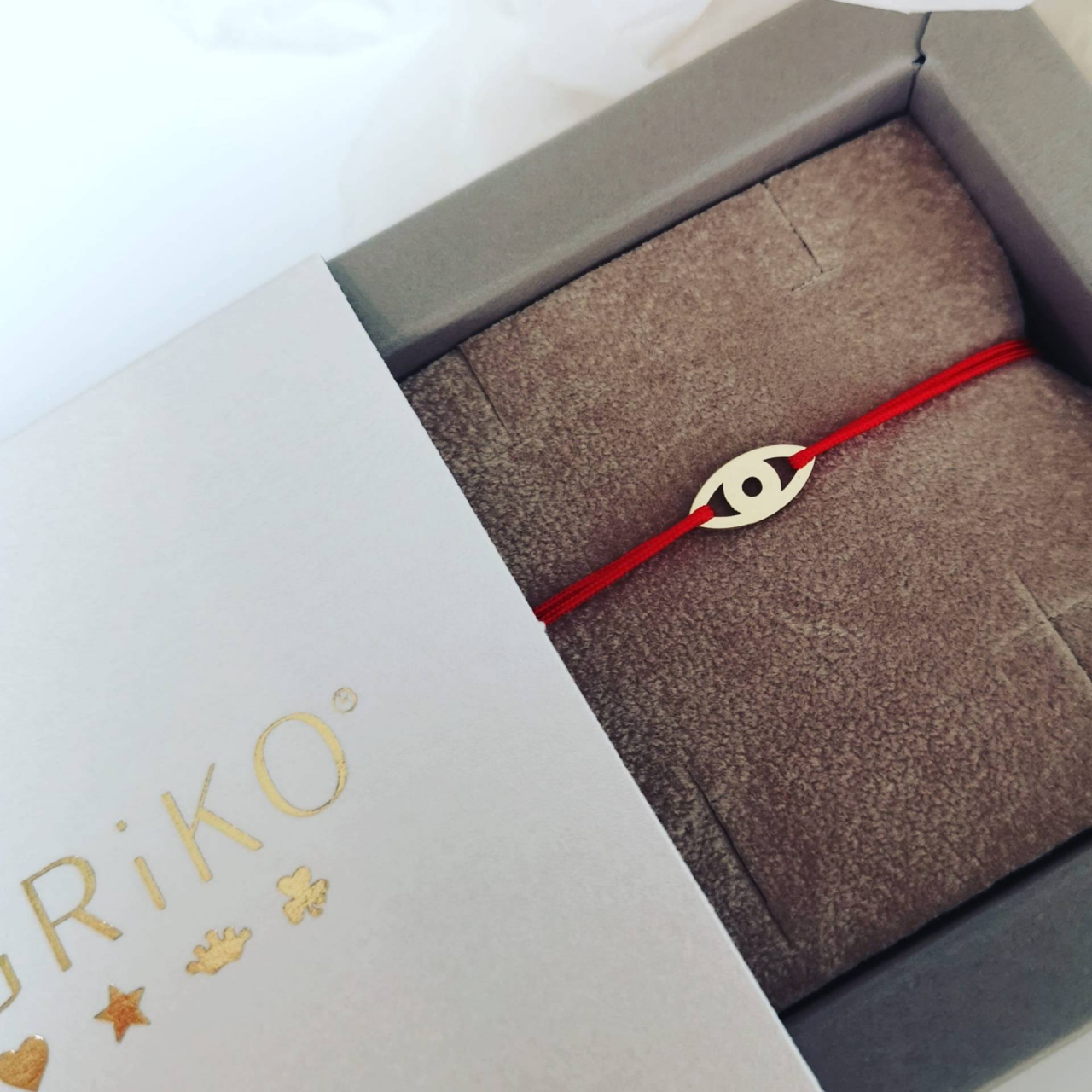 Bratara cu snur aur 14K ochiul norocos [3]
