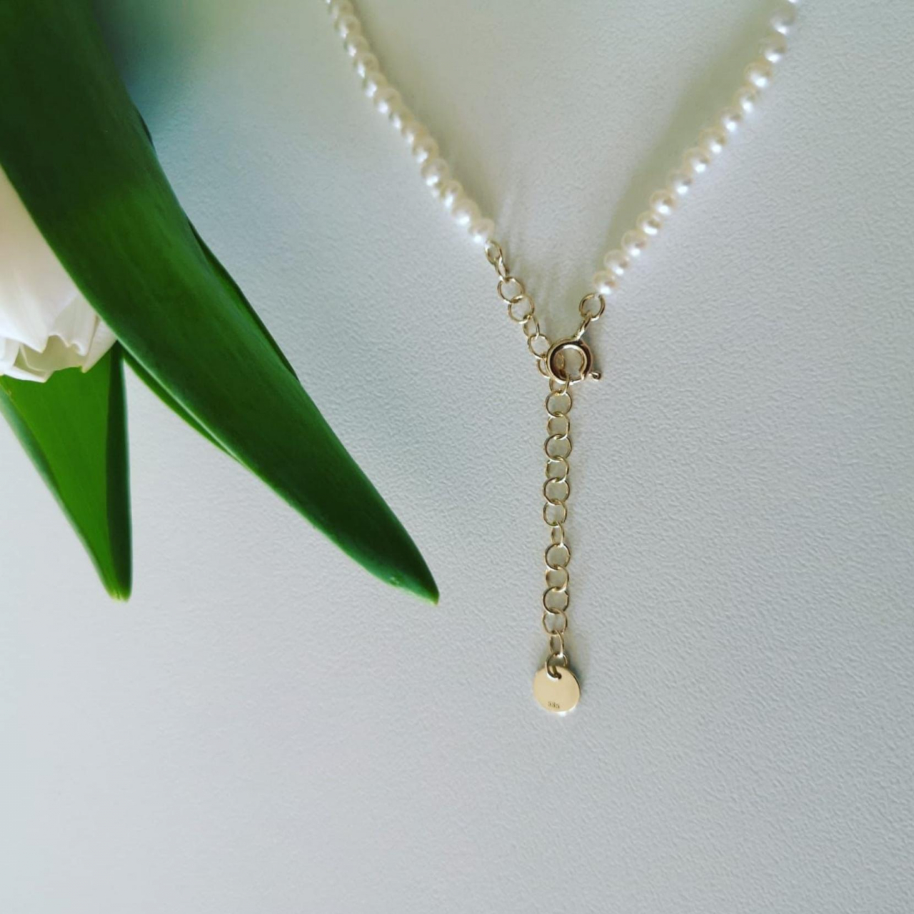 Bratara perle glezna Aur 14K [4]
