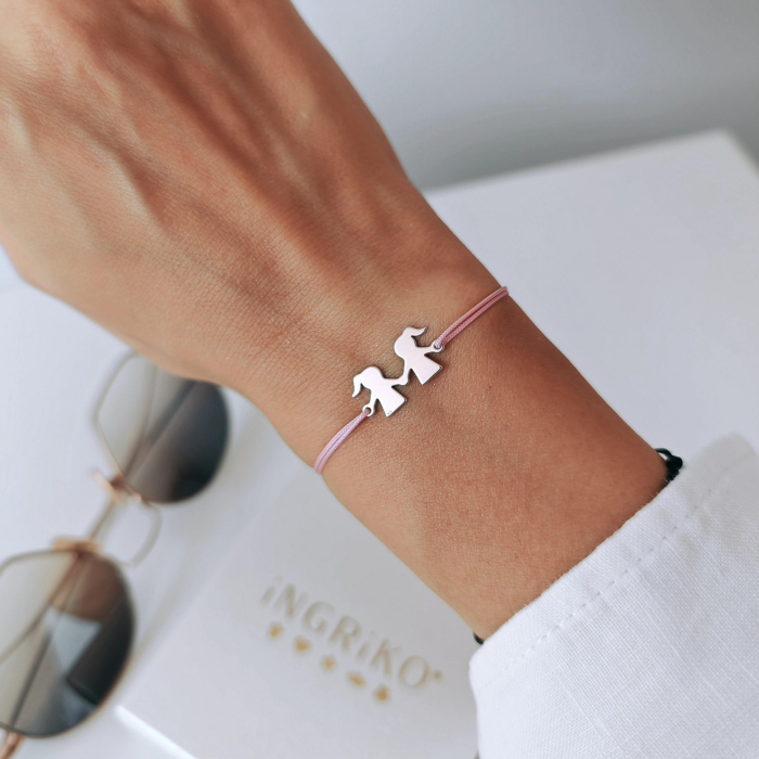 Bratara personalizata argint 2 prietene / surori [1]