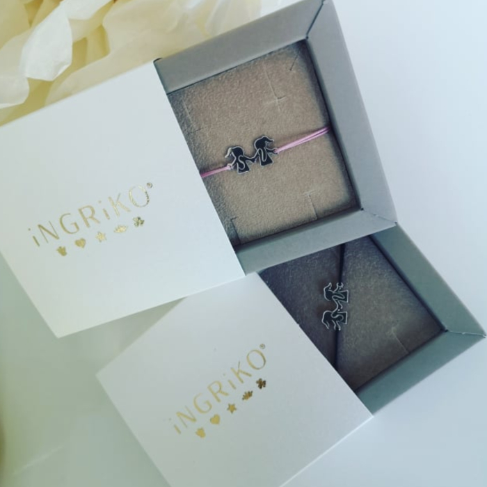 Bratara personalizata argint 2 prietene / surori [5]