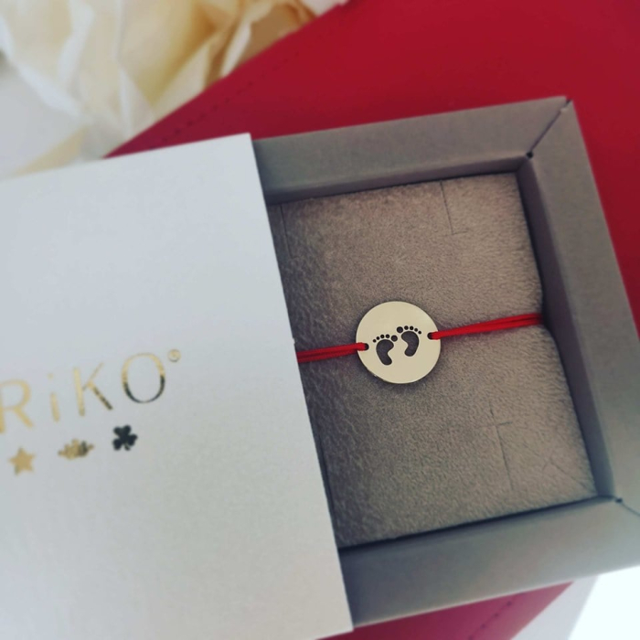 Bratara Personalizata Banut Aur 14K - Talpite Bebelus [3]