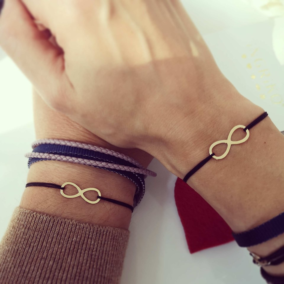 Bratara infinit aur galben 14K [2]