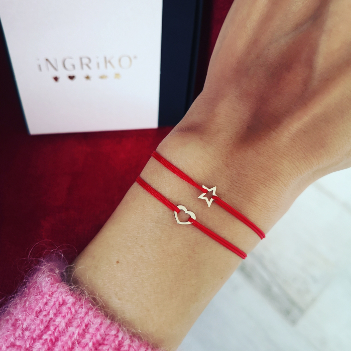 Bratara Snur Aur 14K cu Charm Mini Amore [3]