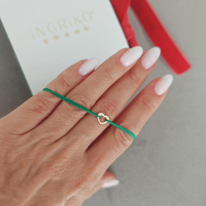 Bratara Snur Aur 14K cu Charm Mini Amore [2]