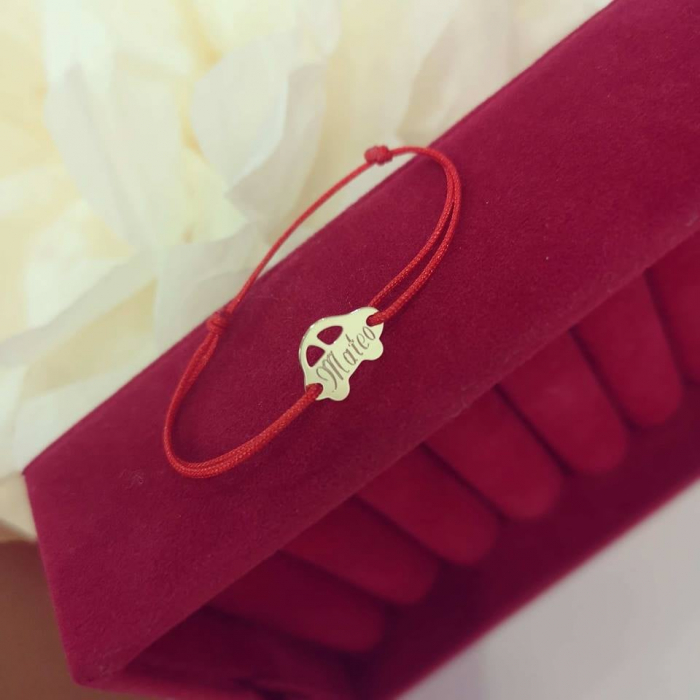 Bratara snur aur 14K cu masinuta [4]