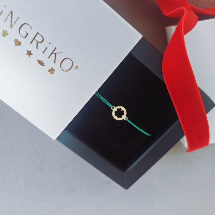 Bratara Snur Aur 14K cu Simbolul Norocului [3]