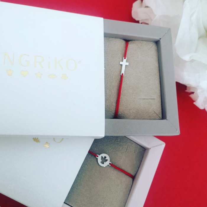 Bratara snur Cruciulita, Aur ALB 14K [2]